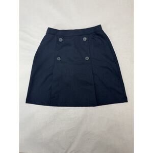 Land's End School Uniform Skirt Skort Pleated Preppy Navy Blue Girls Size 12